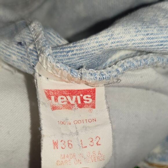 VINTAGE LEVIS 550 BLANK ORANGE TAB JEANS - Picture 6 of 10